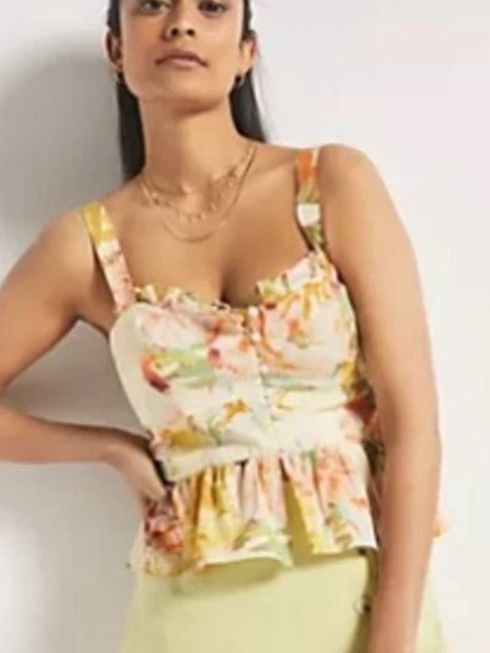 Maeve x Anthropologie, Floral Peplum Top